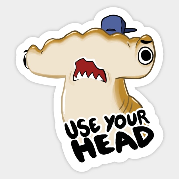 Sharks With Hats - Hammerhead Sticker by ProfessorBees